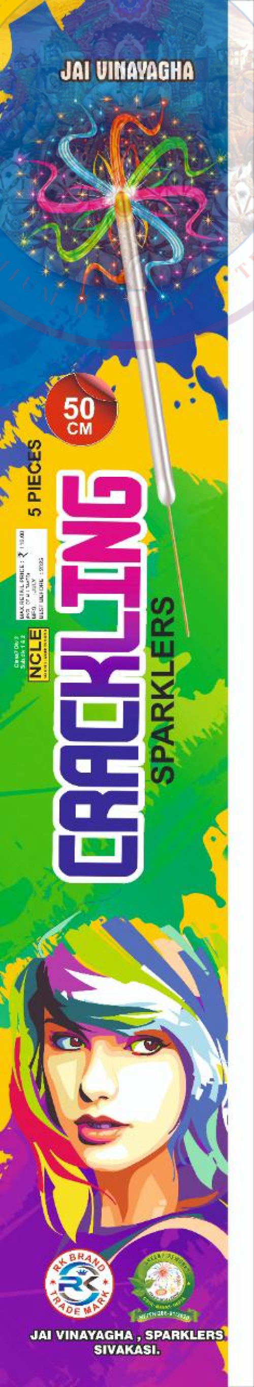 50 CM Crackling Sparklers